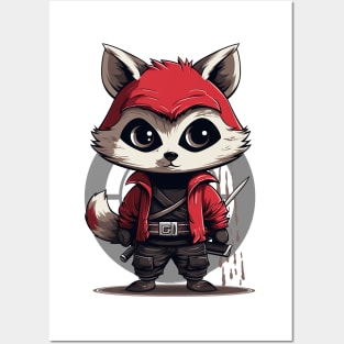 Prowling Red Panda Ninjas Posters and Art